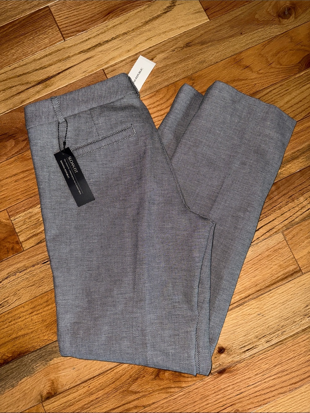 Banana Republic Straight Leg Pants in Light Gray